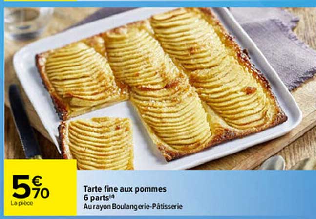Tarte Fine Aux Pommes 6 Parts