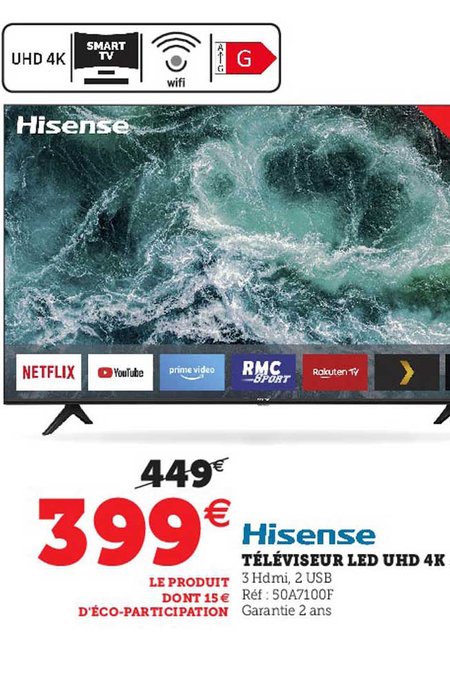 Téléviseur Led Uhd 4k Hisense