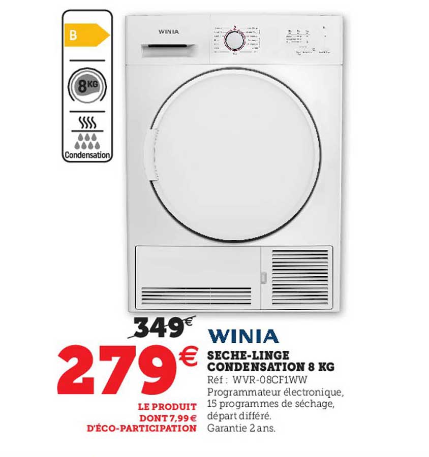 winia sèche-linge condensation 8 kg