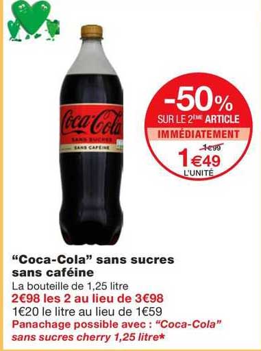 "coca-cola" sans sucres sans caféine