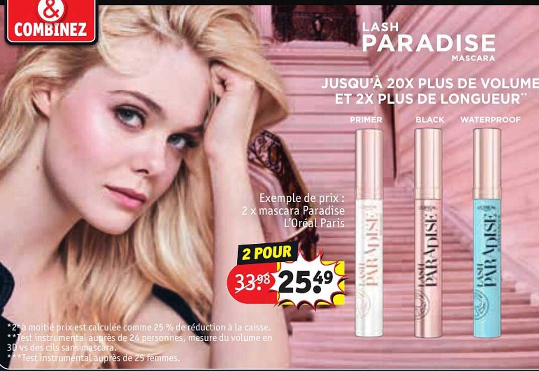 2 x mascara paradise l'oréal paris