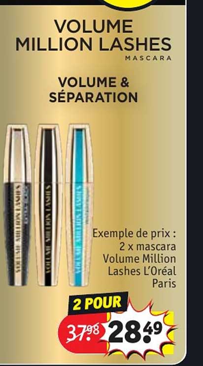 2 x mascara volume million lashes l'oréal paris