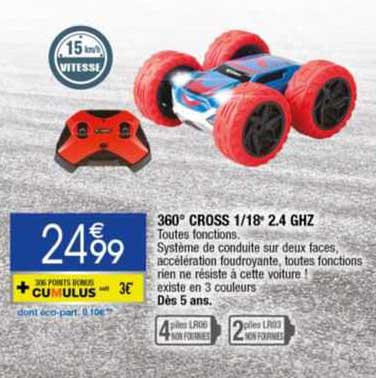 360° cross 1/18e 2.4 ghz