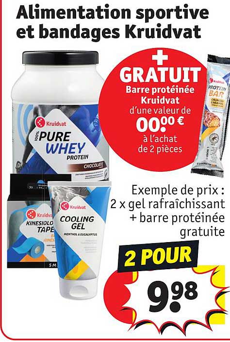 alimentation sportive et bandages kruidvat
