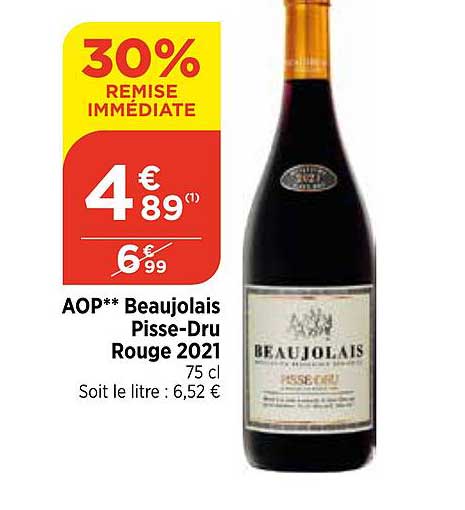 aop beaujolais pisse-dru rouge 2021
