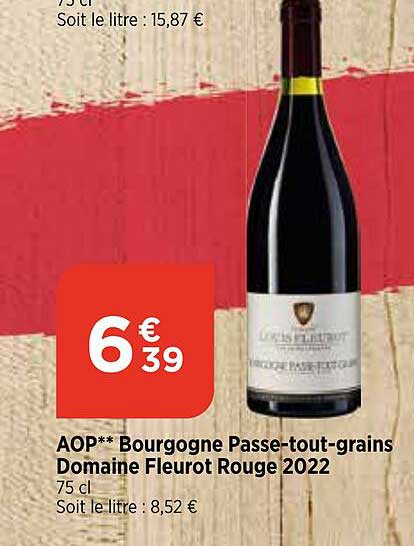 aop bourgogne passe-tout-grains domaine fleurot rouge 2022