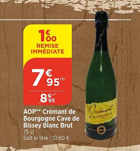 aop crémant de bourgogne cave de bissey blanc brut