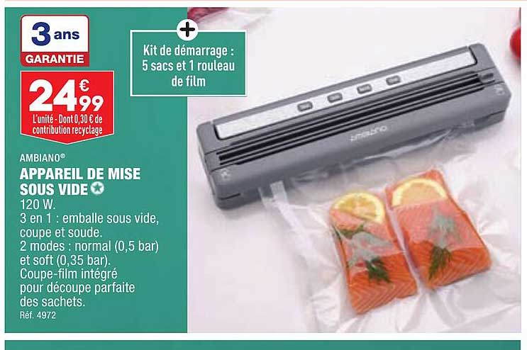 appareil de mise sous vide ambiano