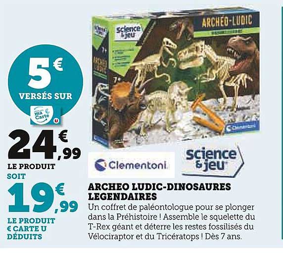 archeo ludic-dinosaures légendaires clementoni