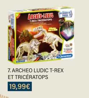 archeo ludic t-rex et tricératops