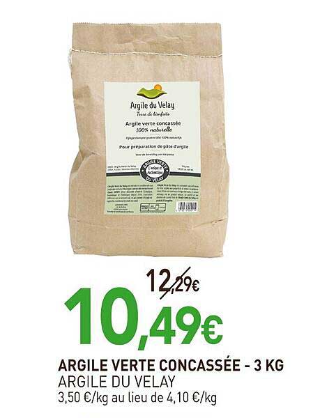argile verte concassée - argile du velay