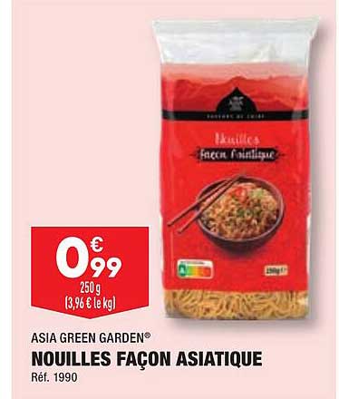 asia green garden nouilles façon asiatique