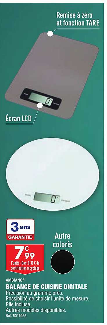 balance de cuisine digitale ambiano