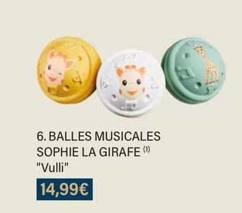 balles musicales sophie la girafe "vulli"