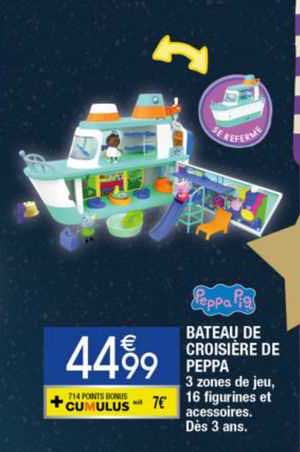 bâteau de croisière de peppa pig