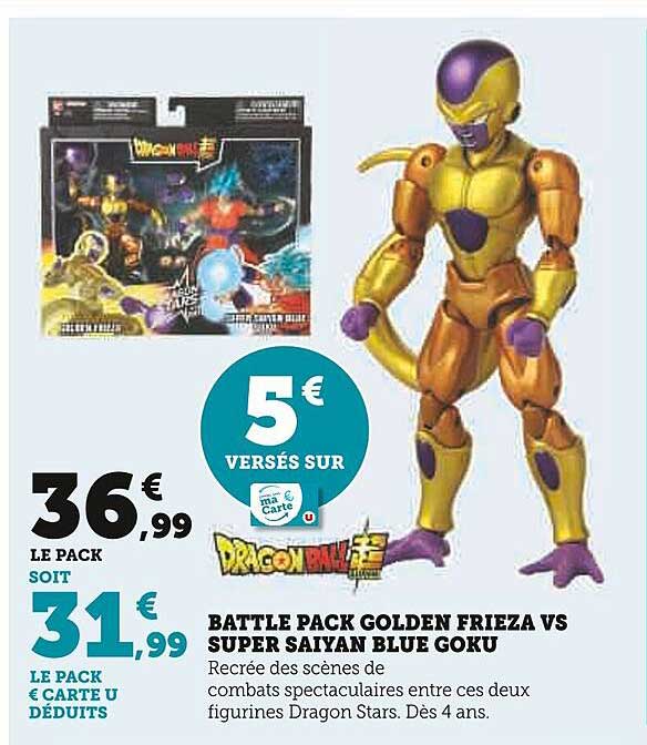 battle pack golden frieza vs super saiyan blue goku