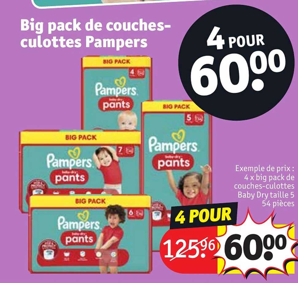 big pack de couches-culottes pampers