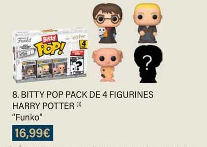 bitty pop pack de 4 figurines harry potter "funko"