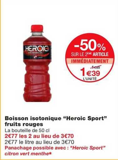 boisson isotonique "heroic sport" fruits rouges