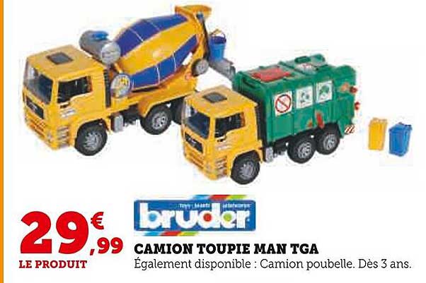 bruder camion toupie man tga