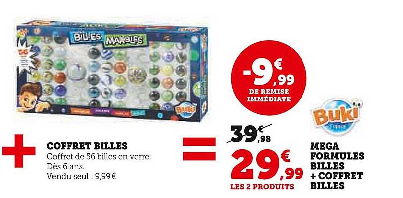 buki mega formules billes + coffret billes