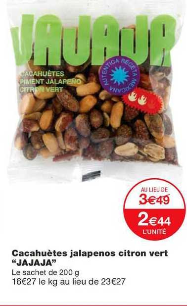 cacahuètes jalapenos citron vert "jajaja"