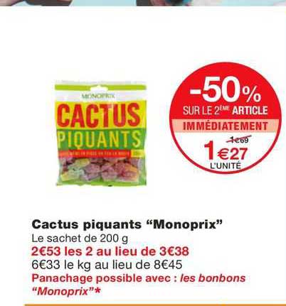 Cactus Piquants "monoprix"