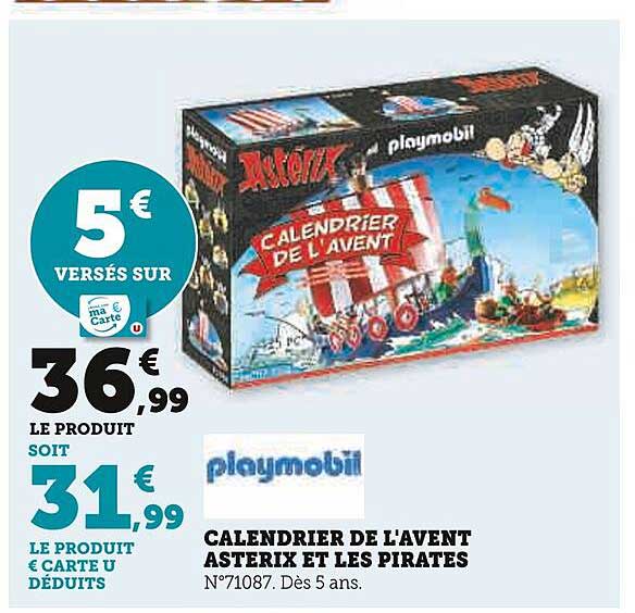 calendrier de l'avent asterix et les pirates playmobil