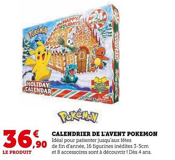 calendrier de l'avent pokémon