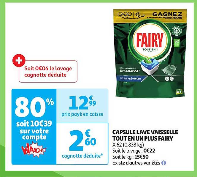 Capsule Lave Vaisselle Tout En Un Plus Fairy