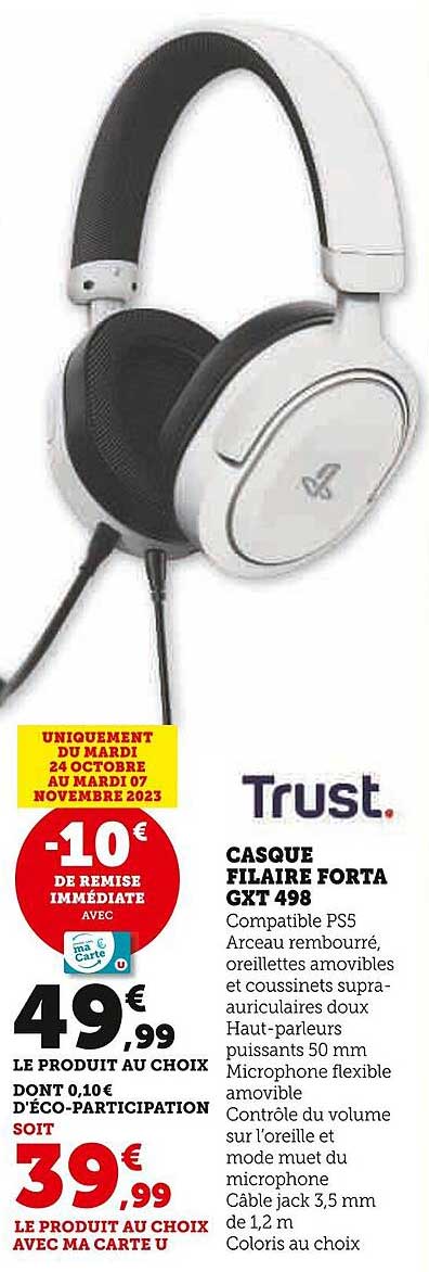 casque filaire forta gxt 498 trust