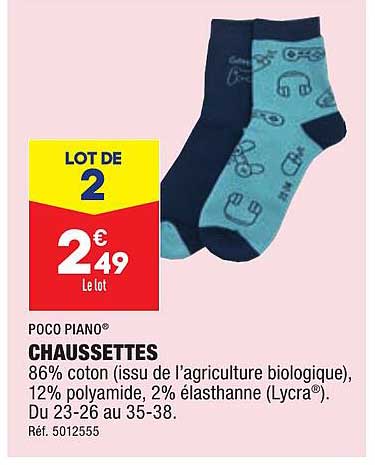 chaussette poco piano