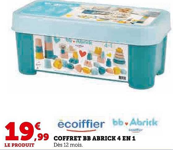 coffret bb abrick 4 en 1 écoiffier