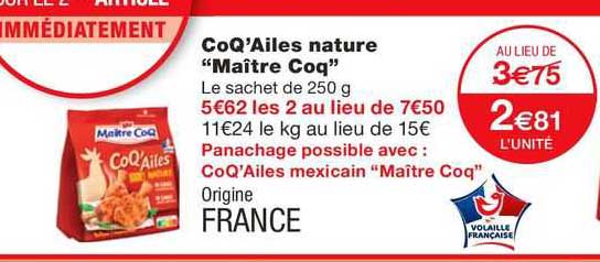 coQ'ailes nature "maître coq"