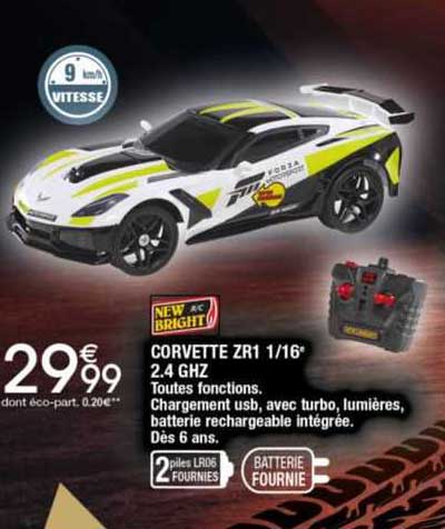 corvette zr1 1/16e 2.4 ghz new bright