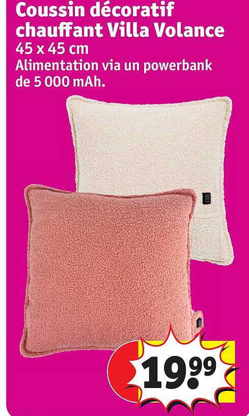 coussin décoratif chauffant villa volance