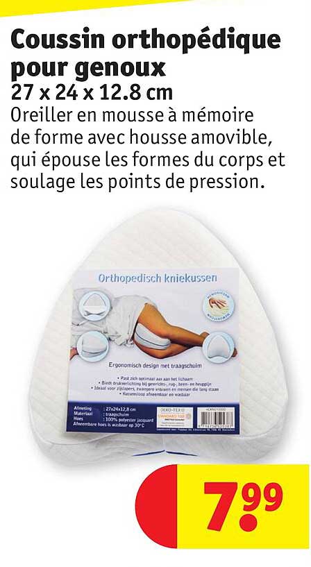 coussin orthopédique pour genoux