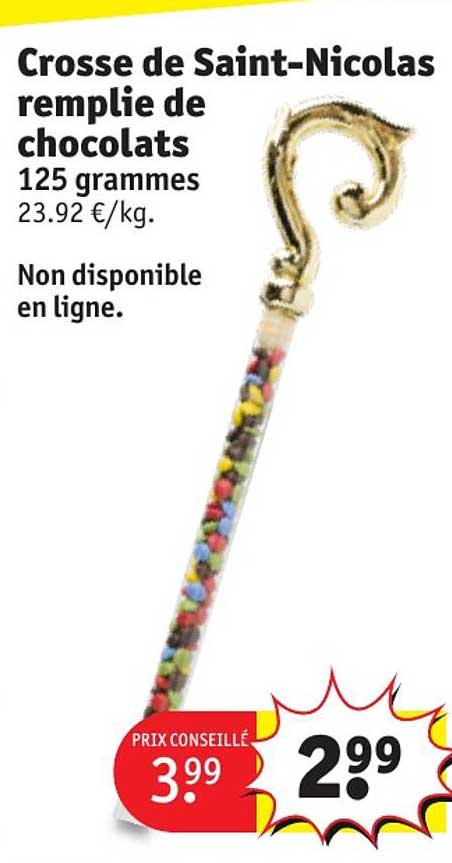 crosse de saint-nicolas remplie de chocolats