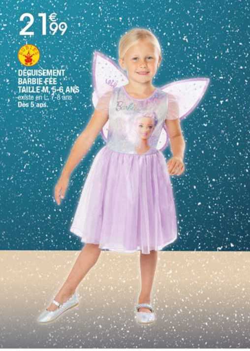 déguisement barbie fée 5-6 ans