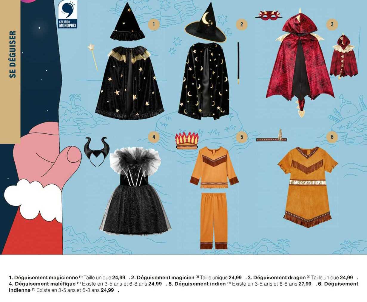 déguisement magicienne, déguisement magicien, déguisement dragon, déguisement maléfique, déguisement indien, déguisement indienne
