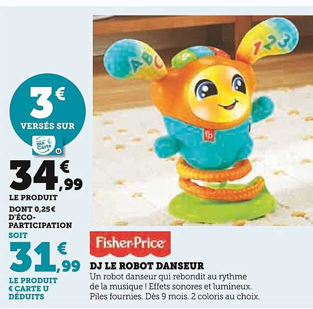 dj le robot danseur fisher-Price