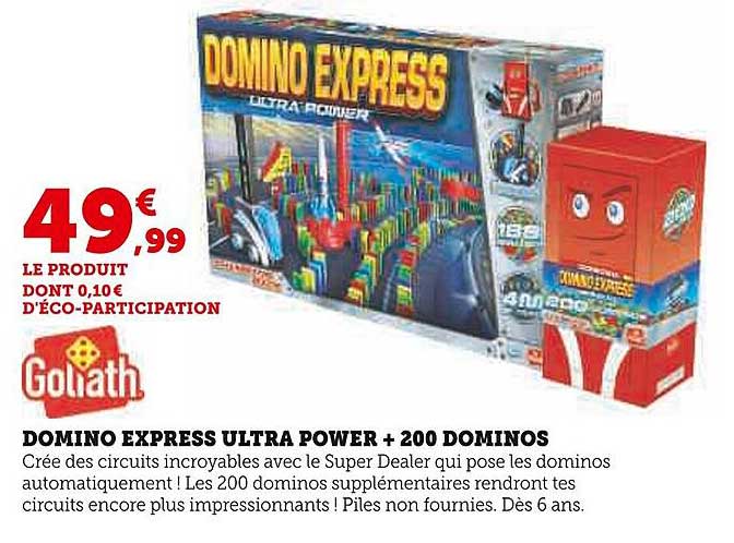 Domino Express Ultra Power + 200 Dominos Goliath