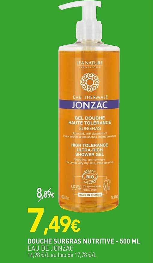douche surgras nutritive eau de jonzac