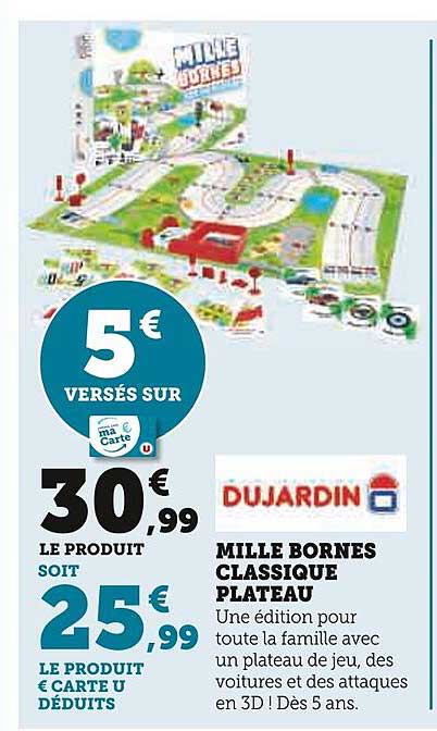 dujardin mille bornes classique plateau