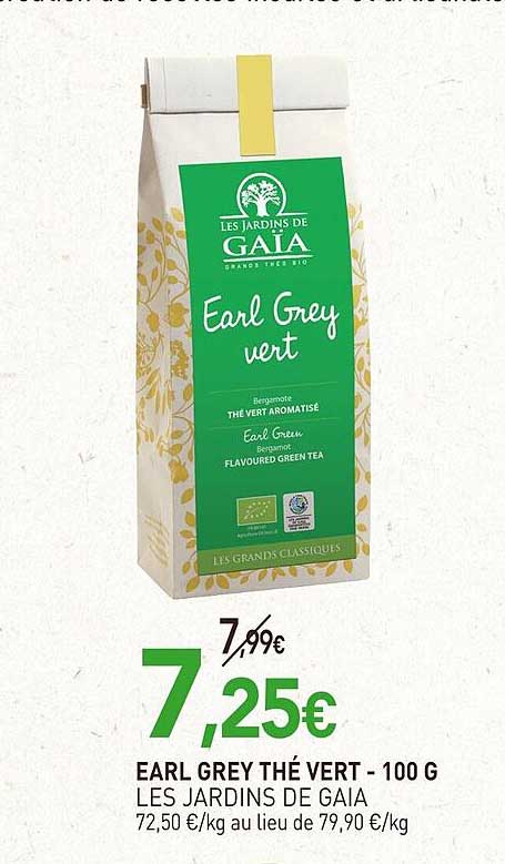 earl grey thé vert les jardins de gaia