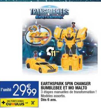 earthspark spin changer bumblebee et mo malto