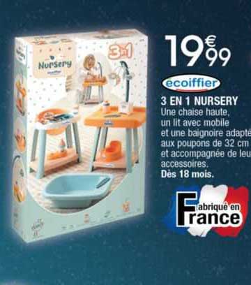 écoiffier 3en1 nursery