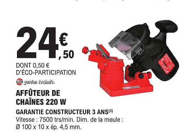 elem garden technic affûteur de chaînes 220w