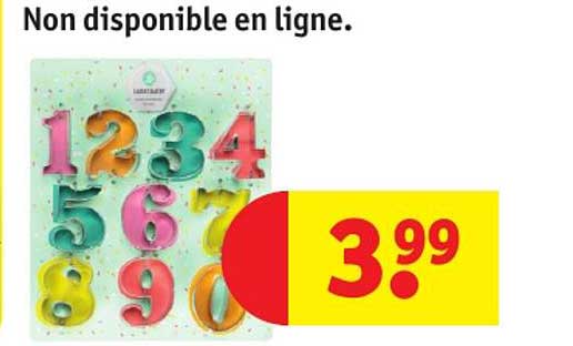 emporte-pièces en forme de chiffres