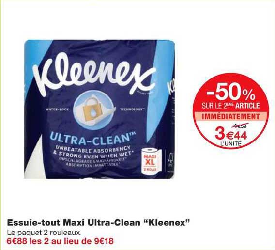 essuie-tout maxi ultra-clean "kleenex"